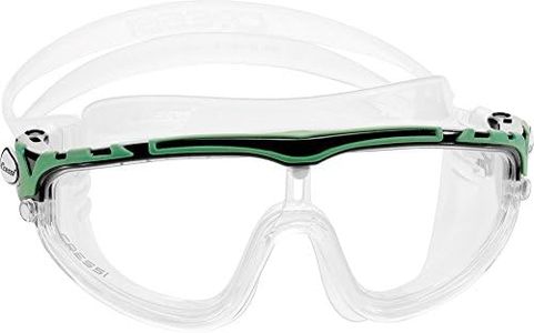 CRESSI Skylight Goggles Clear/Black Lime - Lunettes de Natation Snorkeling et Piscine pour Adultes, Vue à 180° Antibuée, 100 % Anti UV, Transparente/Noir Lime - Lentille Claire, Taille Unique