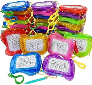 24 Pack Mini Magnetic Drawing Board Keychain for Backpack Erasable Sketch Valentines Toys Bulk for Kids Classroom Gifts Rewards Party Favors Goodie Bag Stocking (24 pcs Draw Keychain)