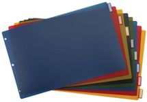 Cardinal Binder Dividers 11" x 17" Poly Insertable, 8-Tab, Multicolor