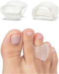 NatraCure Advanced Gel Toe Separator (w/Toe Loop) - Spacer, Corrector, Straightener to Cushion and Align Bent, Crooked, Overlapping Toes - Corns, Bunions - (1105-M RET6PK) - Size: Medium