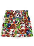 Super Mario Brothers Men's Button Fly Boxer Lounge Shorts, Multicolor, Large