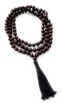 BUDDHIST ROSEWOOD Fair Trade MANTRA BLACK TASSEL MALA BEADS 108 + 1 MEDITATION BUDDHA AUM JAPA MALA