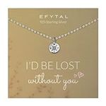 EFYTAL Compass Necklace for Women, 