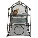 Outback Jack Catio Outdoor Cat Enclosure, (Kitty Katio) for Indoor Cat or Multiple Cats - Portable Cat Tent, Outdoor Cat Tent Play Tent for Cat, Outdoor Cat Catio, Outside Cat Enclosure, Black