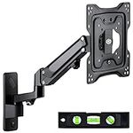 GearIT TV Wall Mount/Monitor (TVs 23 to 43 inch) Up to 50.6lbs - Full Motion Gas Spring, Tilt, Articulating Arm, Vesa 75 100 200