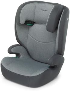 Foppapedretti Seggiolino Auto Clever I-Size, per bambini da 100 a 145 cm di altezza, 3-12 anni, conforme ECE R129, Fissaggio a 3 punti, Comford Kid Pad, Poggiatesta Regolabile 12 altezze, Silver
