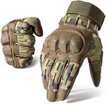 WTACTFUL Touch Screen Motorcycle Tactical Gloves for Men Airsoft Paintball Gear MTB Bike Cycling Cross-Country Motorbike ATV Hunting Hiking Riding Driving Work Outdoor Full Finger Gloves XL Camo