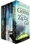 The Brighton Mysteries Series Books 1 -5 Collection Set by Elly Griffiths (Zig Zag Girl, Smoke and Mirrors, Blood Card, Vanishing Box & Now You See Them)