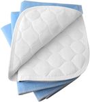 Washable Soft 4-Layer Bed Pad Protector, 45�×61cm (3 Packs), for Adults or Children Incontinence Use, Bed Wetting