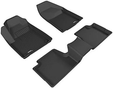 3D MAXpider Complete Set Custom Fit All-Weather Floor Mat for Select Jeep Cherokee Models - Kagu Rubber (Black)