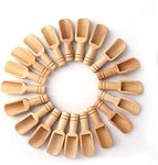 yiwoo 30 Pieces Mini Wooden Baby Spoon Set, Bath Salt/ Candy Spoon, Powder Detergent Spoon Piccolo Small