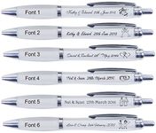 50 Personalised Printed Wedding Pens, Favours,guest gifts or ANY TEXT PRINTED