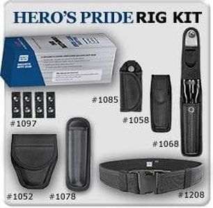 Hero's Pride Ballistic Duty Gear Rig-8 Pc, Belt Size XL, 40 Thru 46, Black R1234B-XL