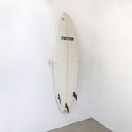 StoreYourBoard Floating Surfboard Wall Mount, Clear Acrylic Surf Board Display, Indoor Surfboard Wall Decor, Vertical Surfboard Rack for Shortboards, Fish Boards, and Funboards, Holds 50 lbs, 07110