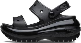 Crocs Unisex-Adult Mega Crush Platform Sandals, Black, 6 Women/4 Men