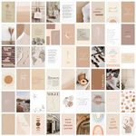 Craft Qila Beige Vol 1 Pack of 54 Aesthetic Wall Collage Kit, Girl Room Decor, Dorm Decor, Photo Collage Kit, Wall Collage