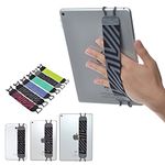 TFY Security Hand-Strap compatible with Tablets, iPad Air 5 / Mini 6 / Pro 11 in/Pro 9.7 in/iPad 10th / MatePad/Galaxy Tab S8 / S7 / A8 / and more Android Tablets - Grey/Black