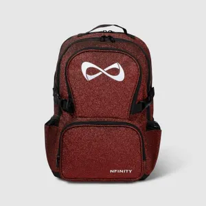 Nfinity Sparkle Backpack for Cheerleaders – Glitter Finish, Lightweight and Durable, with Ample Storage and Adjustable Straps