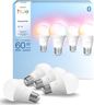 Philips Hue Essential Smart LED A19 Bulb, White and Color Ambiance, E26 Base, 8.8W, 2200K-6500K, 800 Lumens, Dimmable, Works with Alexa, Google, and Apple Home, 4-Pack
