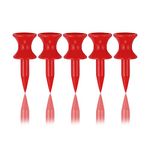 Zivisk Red Golf Tees Plastic 32MM 100 Count Small Castle Golf Tees 1 1/4 inch