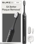 SURI 2.0 New Sonic Electric Toothbrush with Pressure Sensor | 1 Month+ Battery| Electric Toothbrush Adults | Sonic Toothbrushes | Black