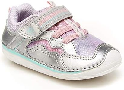 Stride Rite baby girls Soft Motion Kylo Sneaker, Silver/Multi, 5 Toddler US