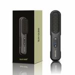 Tash Hair Glide - Cordless Hair Straightener Brush | Everyday Hair Styler for Men & Women with Negative Ion | Portable and Rechargeable with Multiple Temperature and Heat Settings | Natural Straight, Shiny and Frizz Free Hair | 60 min runtime with 1 Year Warranty - Noir