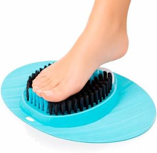 Vive Foot Scrubber for Use in The Shower - Feet Cleaner for Dead Skin with Pumice Stone - Massager and Brush Exfoliating - Callus Remover, Improve Circulation and Relieves Pain - Nonslip Suction Cups