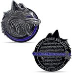 Police Challenge Coin Thin Blue Lin