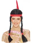 Indian wig with braids and pen