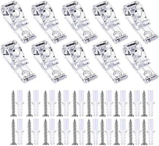 Clear P Clips Plastic Roman Roller Blind Chain Cord P Clips Hooks, 10Pcs Roller Shade Clear Saftey Chain Cord Guides,Roman Roller Blind Chain Cord P Clips Hooks,Curtain P Clips Hook Roller Blind Clips