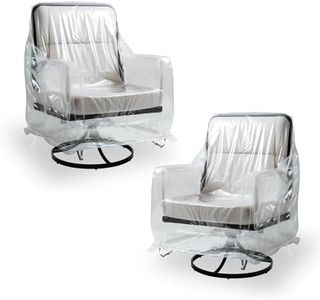 IndigoTempest9 Outdoor Swivel Lounge Chair Cover 2 Pack, Waterproof Heavy Duty Outdoor Chair Covers, Patio Rocking Chair Covers for Outdoor Furniture, (39" L x 37" W x 38" H), Clear PVC