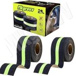 MKgrovv 2Pcs Excellent Anti-Skid Safety Tape For 80 Grit Glow in the Dark Stairs High Traction Abrasive Tape for Slip Steps Slippery Floors Ramps Strong Acrylic Adhesive WATER RESISTANT TAPE