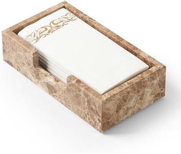 Natural Marble Napkin Holder for Table, Paper Towel Holder for Bathroom