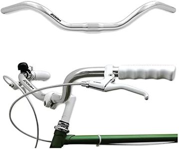 Vélo pour femme et homme - Guidon courbé en aluminium argenté pour position assise droite