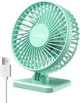 Gaiatop USB Desk Fan, Small But Powerful, Personal Portable Quiet 3 Speeds, Adjustable Mini Table Desktop fan for Cooling Home Office Car Summer Travel Gifts Green