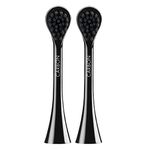 Curaprox Hydrosonic Black is White Carbon Whitening Brush Heads, 2 Pieces - Curaprox Activated Charcoal Electric Replacement Toothbrush Heads.