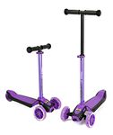 YBIKE GLX Boost Scooter with Adjustable Steering and Handlebar Height for Kids Ages 2-13, Purple, One Size (YGLXB5)