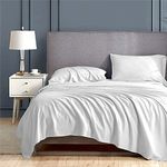 Day Care® 500TC Super Soft Elegant Colors Bedsheet 100% Egyptian Cotton White Super King Size (108" x 110") 2 Peice Pillow Cover Size(18"x28") | Oeko-Tex Certified