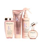 Kerastase Gloss Absolu Hydra-Illuminating Shampoo 250ml, Gloss Enhancing Conditioner 200ml, All-in-1 Smoothing Spray 190ml & High-gloss Lightweight Oil 45ml l Pack