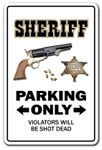 Sheriff Aluminum Sign Parking Aluminum Signs cop Police Deputy Retirement | Indoor/Outdoor | 10" Tall