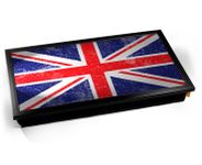 KICO Union Jack Flag UK United Kingdom Cushioned Bean Bag Extra Wide Large Laptop Lap Tray Desk - Black Frame