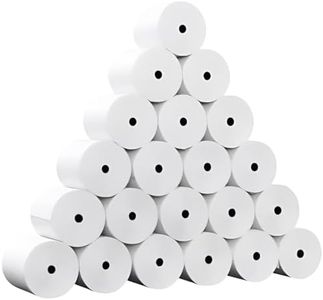 ExtraPrint (50 Rolls) 80x80mm EFTPOS Thermal Paper POS - Cash Register Receipt - Paper Roll Clear - Thermal Printer Paper - Mini Printer Sticker Paper - 14mm core - (White)