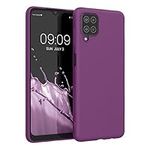 kwmobile Case Compatible with Samsung Galaxy A12 Case - Soft Slim Protective TPU Silicone Cover - Magenta Purple