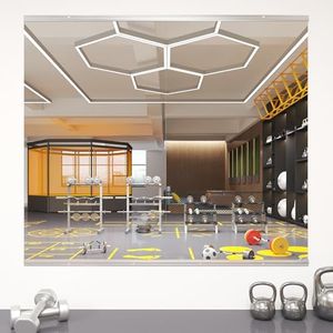 pertetey Home Gym Mirror, 2Pack 67X24 Inch Frameless Large Tempered Glass Wall Mounted Full Mirror for Gym, Yoga Studio, Dancing Studio