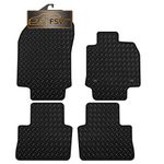 FSW - Tailored Mats - Fits TOYOTA RAV4 2019-ON HYBRID 3mm Heavy Duty Rubber - Anti Slip Mat, Fitted With Clips, Waterproof & Edged With Black Cloth Binding - 4 Pc Floor Mats Only