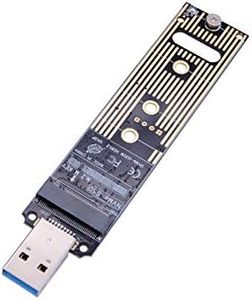 M.2 NVME USB 3.1 Adapter, M-Key M.2 NVME to USB Card Reader USB 3.1 Gen 2 Bridge Chip with 10 Gbps High Performance, Compatible with Samsung 950/960/970 Evo/Pro or Other M.2 SSDs with PCI-E Type