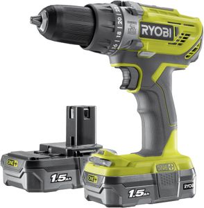 RYOBI 18V Combi Drill Kit – Cordless Drill with Battery and Charger