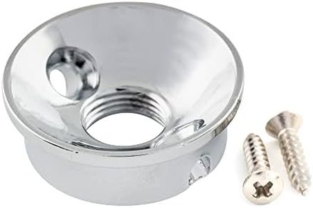 Musiclily Pro 3/8 Inch Steel Modern Style Guitar Jack Plate for USA/Mexico made Tele Style Electric Guitar, Chrome