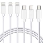 USB C to Lighting Cable,3 Pack (6/6/9FT) for iPhone Charger Fast Charging,[MFi Certified] Type C to Lighting Cable for iPhone 14/13/12/11/X/XS/8/Pad/Air Pod